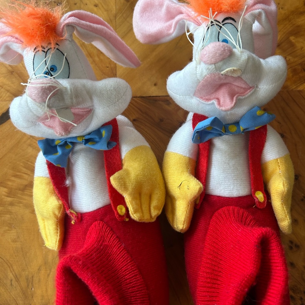 Walt Disney Vintage 1988 Who framed Roger Rabbit slippers❤️kids S/M - Picture 3 of 11